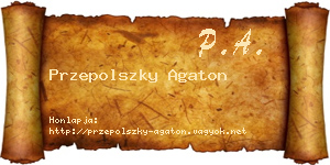 Przepolszky Agaton névjegykártya